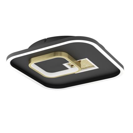Eglo - Стельовий LED світильник 1xLED/16,2W/230V + 1xLED/9,2W 38x38 см чорний/золотий