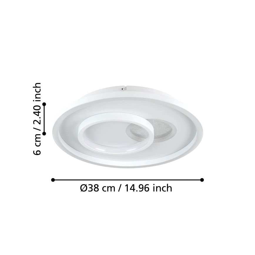 Eglo - Светодиодный потолочный светильник 1xLED/14W/230V + 1xLED/8,5W диаметр 38 см белый