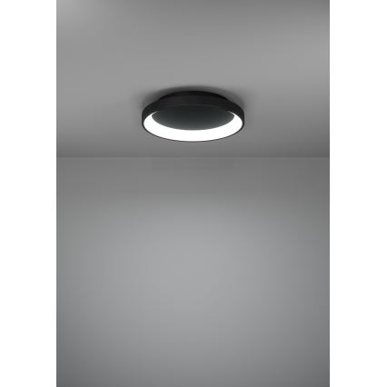 Eglo - Светодиодный потолочный светильник с регулированием яркости LED/12W/230V 2700-6500K черный + дистанционное управление