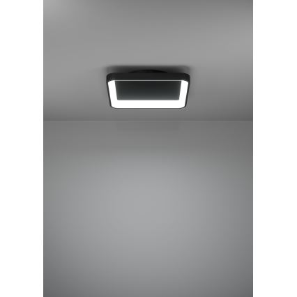 Eglo - Светодиодный потолочный светильник с регулированием яркости LED/12W/230V 2700-6500K черный + дистанционное управление