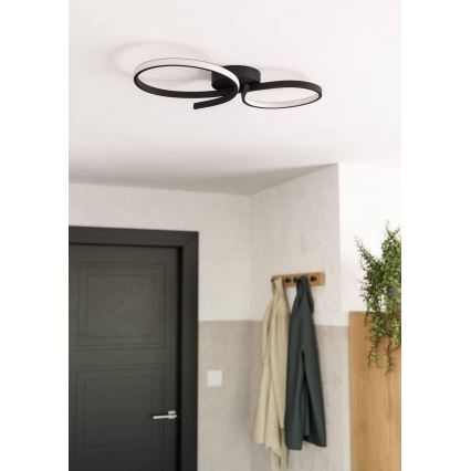 Eglo - Светодиодный потолочный светильник LED/21W/230V 3000K черный