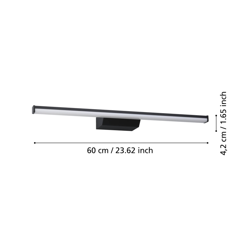 Eglo - Светодиодный RGBW-подсветка для зеркала в ванной комнате с регулированием яркости LED/12W/230V 2700-6500K IP44 черный