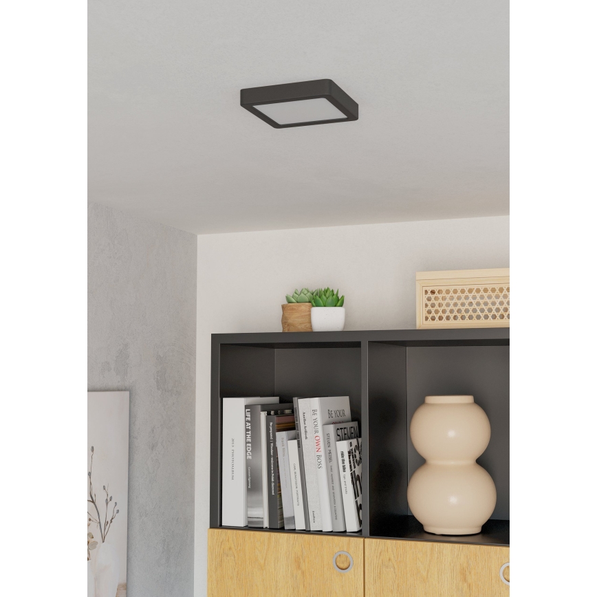 Eglo - LED потолочный светильник LED/7W/230V 2700/4000/6500K 15x15cm чёрный