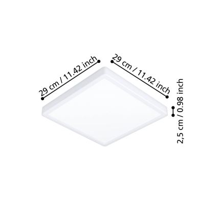 Eglo - LED потолочный светильник LED/13 Вт/230 В 2700/4000/6500 К 29x29 см белый