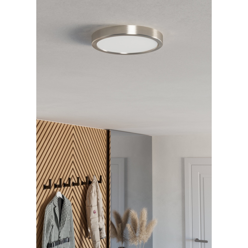 Eglo - LED стельовий світильник LED/11,5 Вт/230 В 2700/4000/6500 К діам. 21,1 см матовий хром