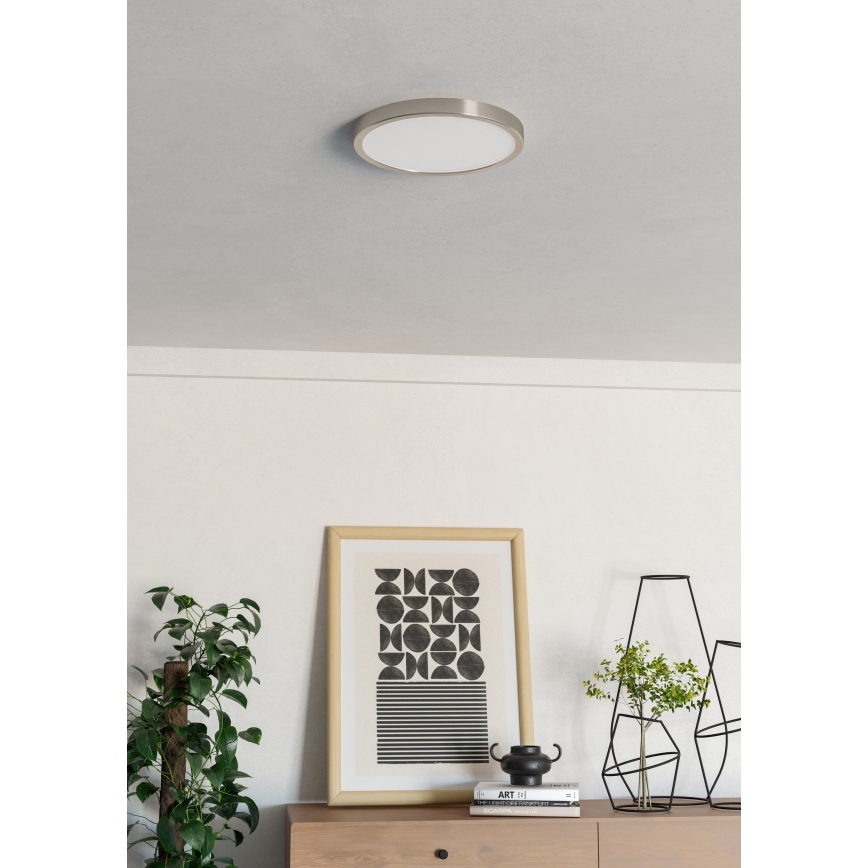 Eglo - LED стельовий світильник LED/14,2W/230V 2700/4000/6500K діаметр 27,8 см матовий хром