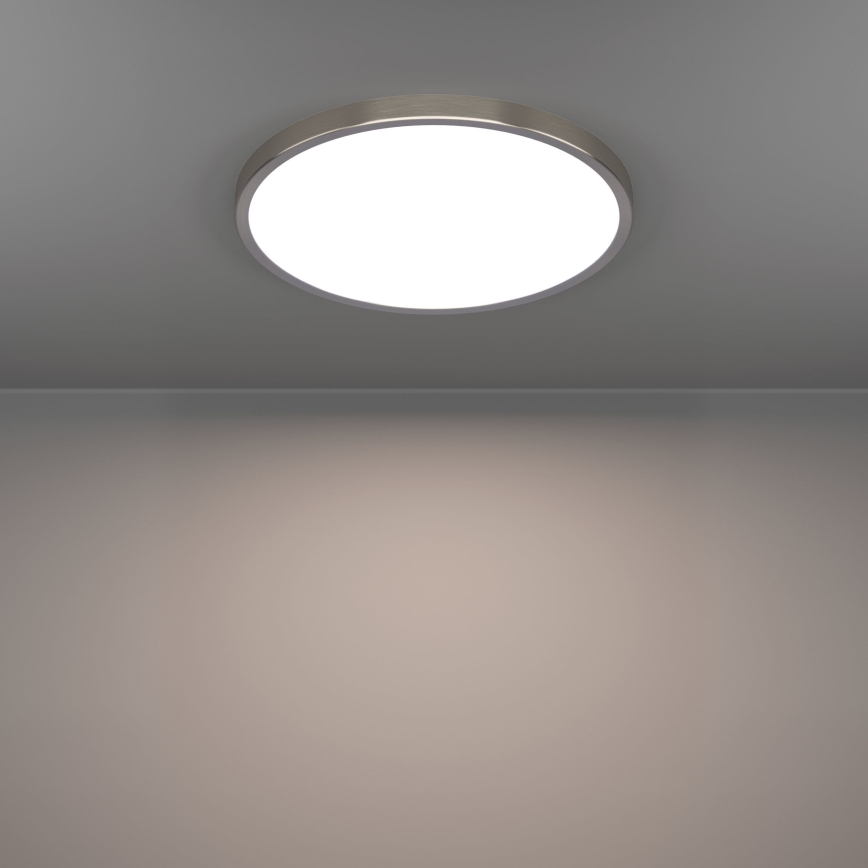 Eglo - потолочный LED‑светильник, 17 Вт, 230 В, с тремя цветовыми температурами 2700/4000/6500 К, диаметр 38,9 см, матовый хром