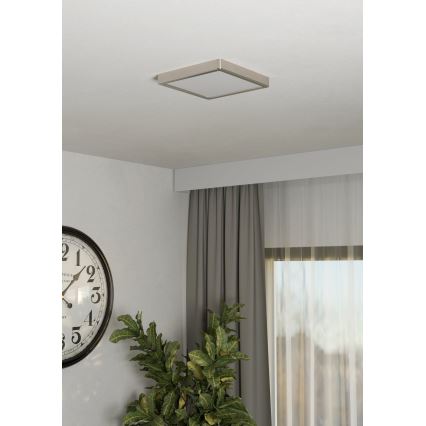 Eglo - LED стельовий світильник LED/10,5W/230V 2700/4000/6500K 22x22 cm матовий хром