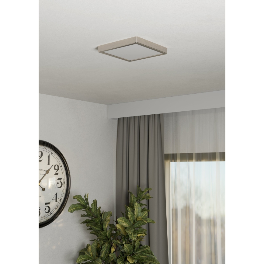 Eglo - LED стельовий світильник LED/10,5W/230V 2700/4000/6500K 22x22 cm матовий хром