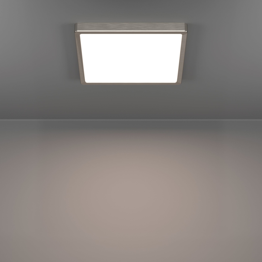 Eglo - Светодиодный потолочный светильник LED/13W/230V 2700/4000/6500К 29x29 см матовый хром