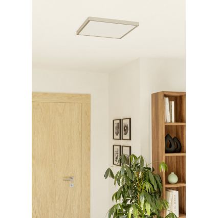 Eglo - потолочный светильник LED/17,5W/230V 2700/4000/6500K 39x39 cm матовый хром