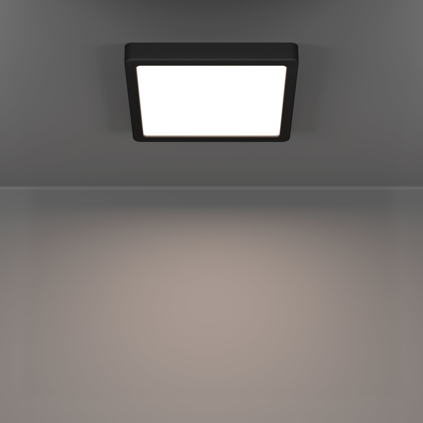 Eglo - Светодиодный потолочный светильник для ванной LED/10,5W/230V 2700/4000/6500K 22x22 см IP44 черный