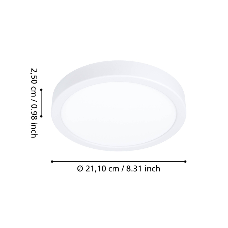 Eglo - Потолочный LED-светильник для ванной комнаты LED/11,5 Вт/230 В 2700/4000/6500 К Ø 21,1 см IP44 белый