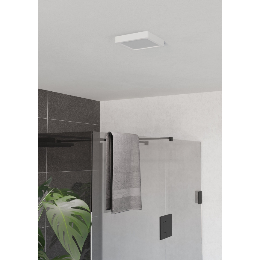 Eglo - LED стельовий світильник для ванної кімнати LED/7W/230V 2700/4000/6500K 15x15 см IP44 білий