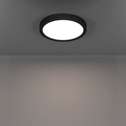 Eglo - LED RGBW димований стельовий світильник для ванної кімнати LED/11,2W/230V 2700-6500K діам. 21,1 см IP44 чорний