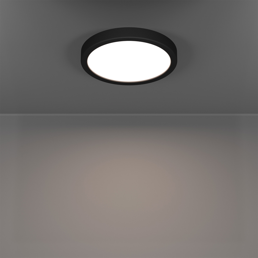 Eglo - LED RGBW димований стельовий світильник для ванної кімнати LED/11,2W/230V 2700-6500K діам. 21,1 см IP44 чорний