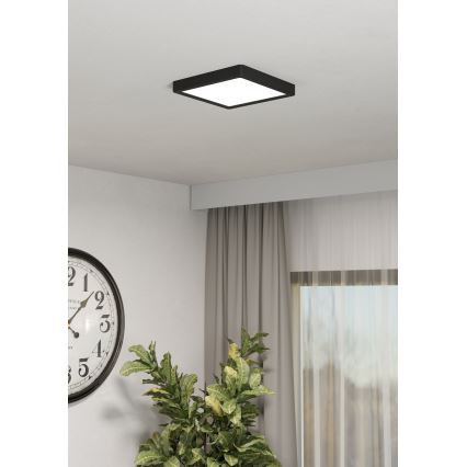 Eglo - LED RGBW Диммируемый светодиодный потолочный светильник для ванной комнаты LED/10,5W/230V 2700-6500K 22x22 cm IP44 черный