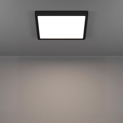 Eglo - LED RGBW диммируемый потолочный светильник для ванной LED/13,5W/230V 2700-6500K 29,5x29,5 cm IP44 чёрный