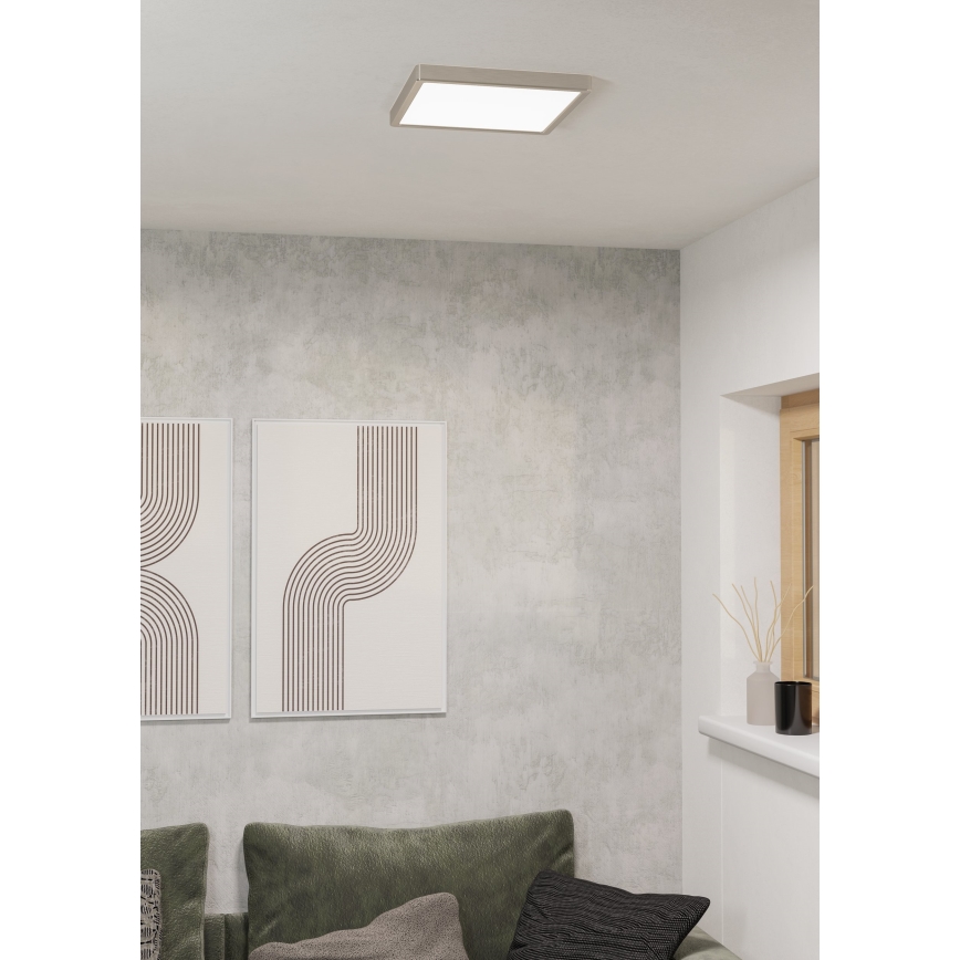 Eglo - LED RGBW регульований стельний світильник для ванної кімнати LED/13,5W/230V 2700-6500K 29,5x29,5 cm IP44 матовий хром