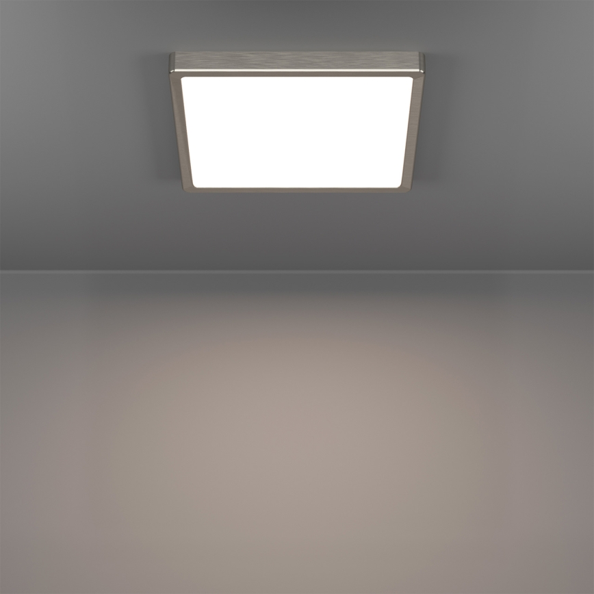 Eglo - LED RGBW регульований стельний світильник для ванної кімнати LED/13,5W/230V 2700-6500K 29,5x29,5 cm IP44 матовий хром