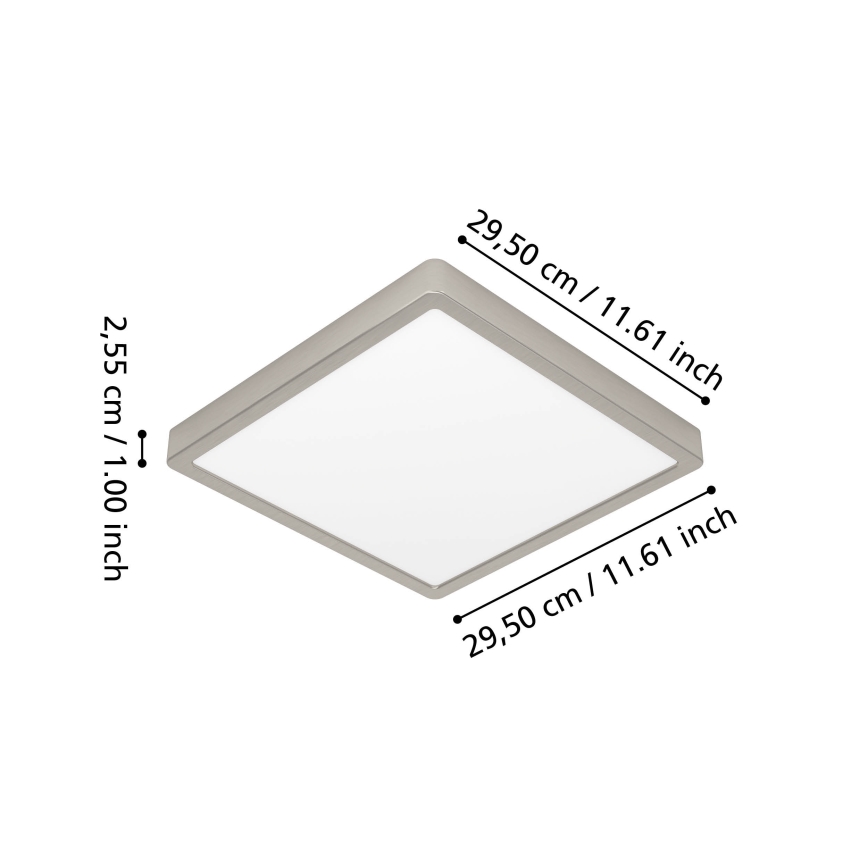 Eglo - LED RGBW регульований стельний світильник для ванної кімнати LED/13,5W/230V 2700-6500K 29,5x29,5 cm IP44 матовий хром