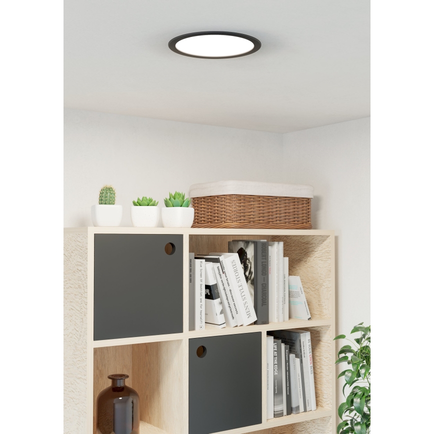 Eglo - Встраиваемый потолочный светильник LED/18,5W/230V 2700/4000/6500K диаметр 21,6 см черный