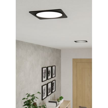 Eglo - встраиваемый потолочный светильник LED/10,5W/230V 2700/4000/6500K 16,6x16,6 cm чёрный