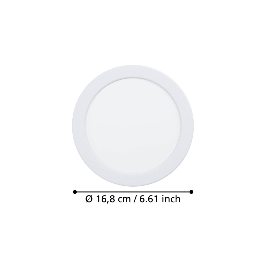 Eglo - LED вбудований світильник LED/10,5W/230V 2700/4000/6500K діаметр 16,8 см білий