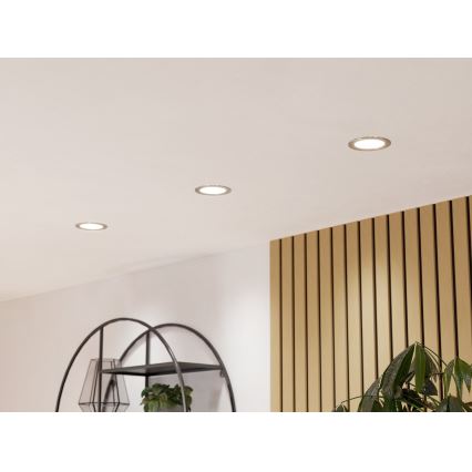 Eglo - LED встраиваемый потолочный светильник LED/6,3W/230V 2700/4000/6500K диаметр 11,9 см матовый хром