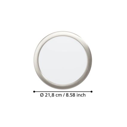 Eglo - LED вбудований світильник LED/18,5W/230V 2700/4000/6500K діаметр 21,6 см матовий хром