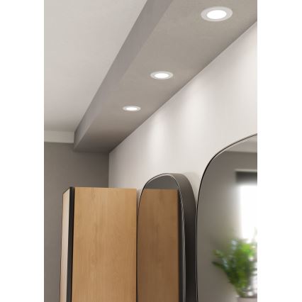 Eglo - встраиваемый светодиодный потолочный светильник для ванной комнаты LED/3,7W/230V 2700/4000/6500K диам. 8,8 см IP44 белый