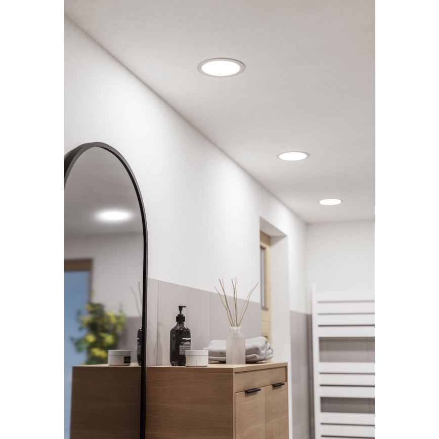 Eglo - LED вбудований світильник для ванної кімнати LED/10,5W/230V 2700/4000/6500K діам. 16,8 см IP44 білий