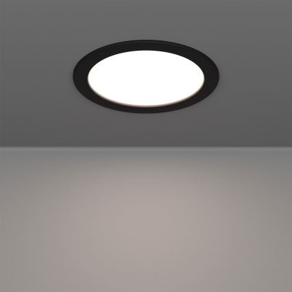 Eglo - LED RGBW диммируемый встраиваемый потолочный светильник для ванной комнаты LED/9,5Вт/230В 2700-6500K диаметр 16,8 см IP44 чёрный