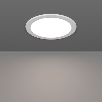 Eglo - диммируемый встраиваемый потолочный светильник для ванной RGBW LED, 9,5 Вт/230 В, 2700-6500 К, диаметр 16,8 см, IP44, белый