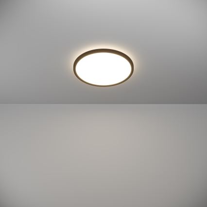 Eglo - Світлодіодний стельовий світильник для ванної кімнати LED/13,9W/230V 2700/4000/6500K діаметр 30 см IP44 чорний