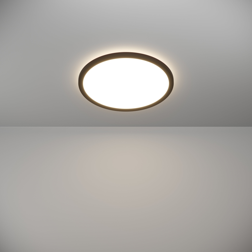 Eglo - Светодиодный потолочный светильник для ванной комнаты LED/18,5W/230V 2700K/4000K/6500K диаметр 38,9 см IP44 черный