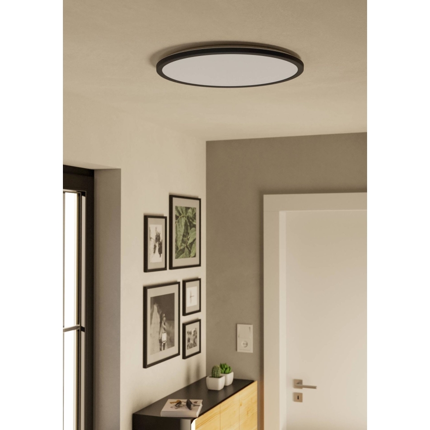 Eglo - Светодиодный уличный потолочный светильник LED/16,8W/230V 2700/4000/6500K диаметр 50 см IP44 черный