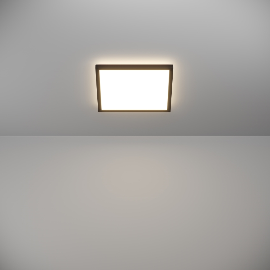 Eglo - Світлодіодний стельовий світильник для ванної кімнати LED/13,4W/230V 2700/4000/6500K 29x29 см IP44 чорний