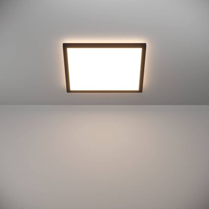 Eglo - Светодиодный потолочный светильник для ванной LED/17,6 Вт/230 В 2700/4000/6500K 39x39 см IP44 черный