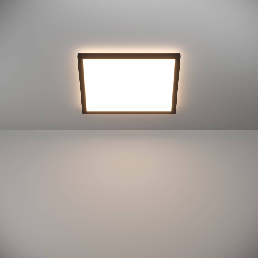 Eglo - Светодиодный потолочный светильник для ванной LED/17,6 Вт/230 В 2700/4000/6500K 39x39 см IP44 черный