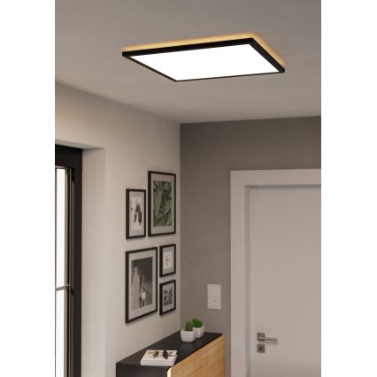Eglo - Світлодіодний стельовий світильник для ванної кімнати LED/17W/230V 2700/4000/6500K 50x50 см IP44 чорний