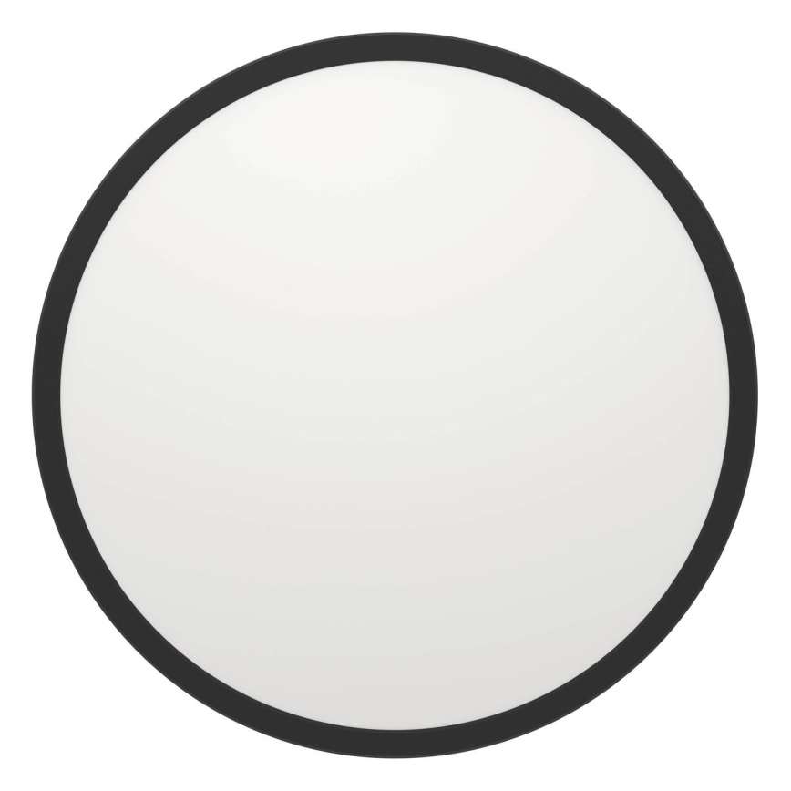 Eglo - Стельовий LED світильник для ванної з регулюванням яскравості LED/16,8W/230V 2700-6500K діаметр 50 см IP44 чорний + пульт дистанційного керування