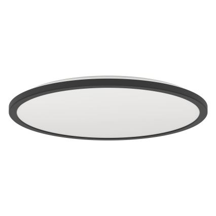Eglo - Стельовий LED світильник для ванної з регулюванням яскравості LED/16,8W/230V 2700-6500K діаметр 50 см IP44 чорний + пульт дистанційного керування
