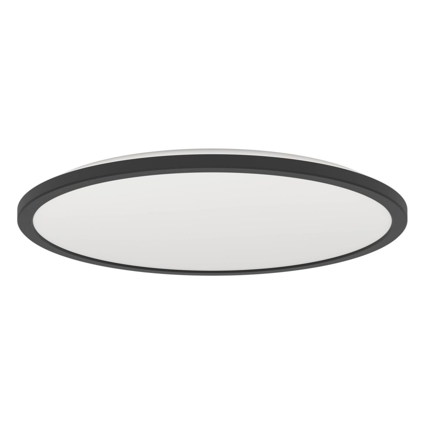 Eglo - Стельовий LED світильник для ванної з регулюванням яскравості LED/16,8W/230V 2700-6500K діаметр 50 см IP44 чорний + пульт дистанційного керування