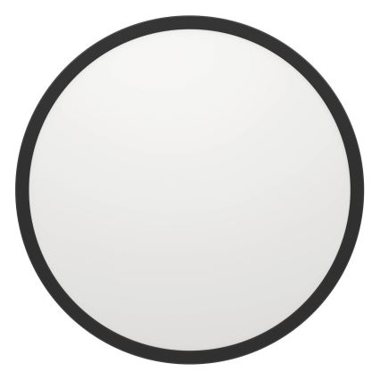 Eglo - Стельовий LED світильник для ванної з регулюванням яскравості LED/16,8W/230V 2700-6500K діаметр 50 см IP44 чорний + пульт дистанційного керування