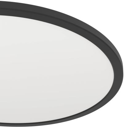 Eglo - Стельовий LED світильник для ванної з регулюванням яскравості LED/16,8W/230V 2700-6500K діаметр 50 см IP44 чорний + пульт дистанційного керування