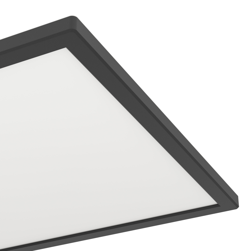 Eglo - Стельовий LED світильник для ванної з регулюванням яскравості LED/17,6W/230V 2700-6500K 39x39 см IP44 чорний + пульт дистанційного керування