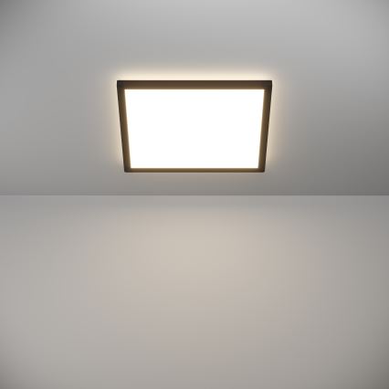 Eglo - Стельовий LED світильник для ванної з регулюванням яскравості LED/17,6W/230V 2700-6500K 39x39 см IP44 чорний + пульт дистанційного керування