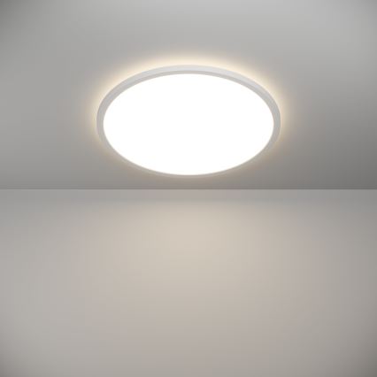 Eglo - Светодиодный уличный потолочный светильник с регулированием яркости LED/16,8W/230V 2700-6500K диаметр 50 см IP44 белый + дистанционное управление