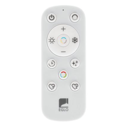 Eglo - Светодиодный уличный потолочный светильник с регулированием яркости LED/17,6W/230V 2700-6500K 39x39 см IP44 белый + дистанционное управление